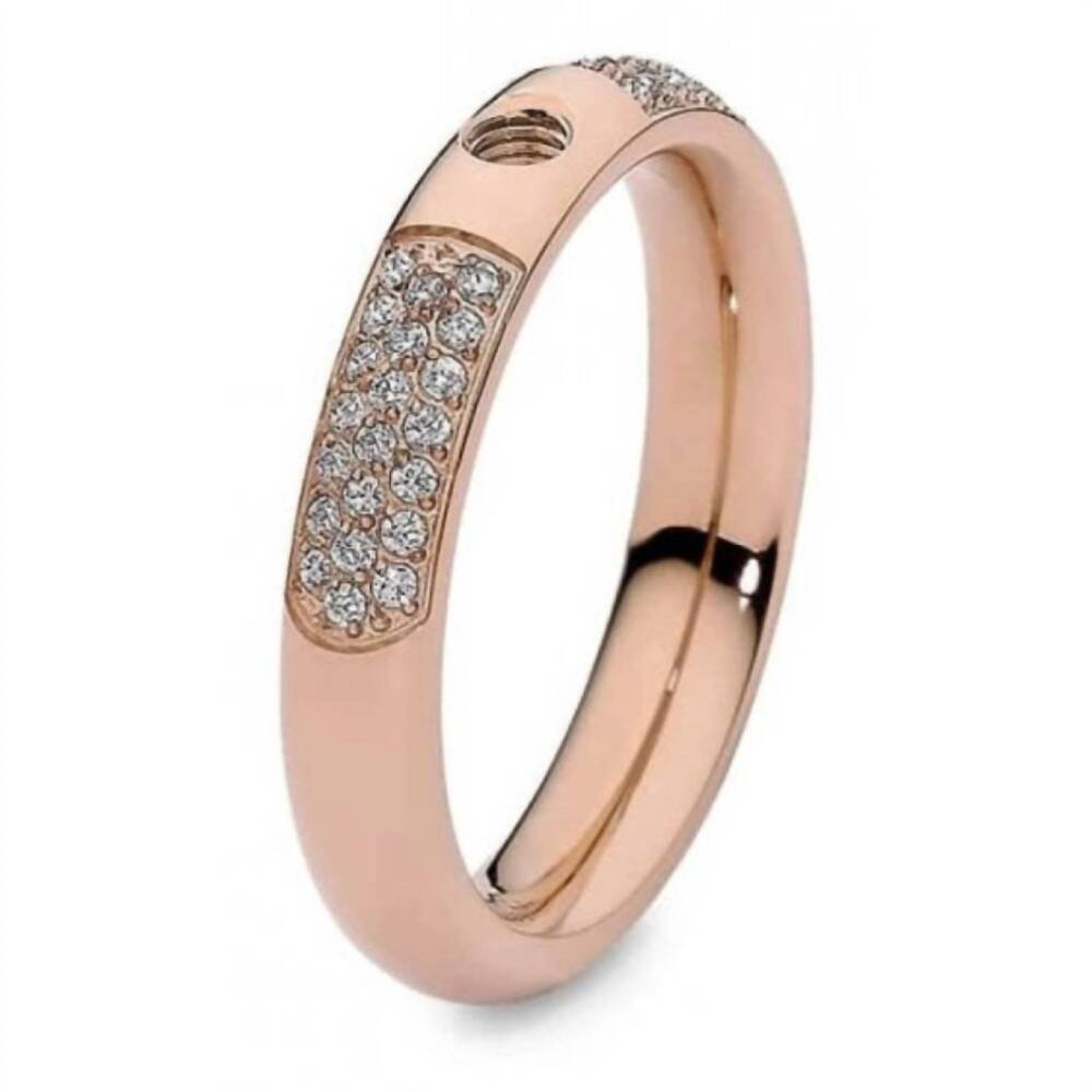 NEW QUDO women's basic deluxe ring in rose gold